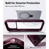 iPhone 18 Pro Max / 17 Pro Max TORRAS Ostand Q3 Spin Skal - MagSafe Kompatibel - Lila