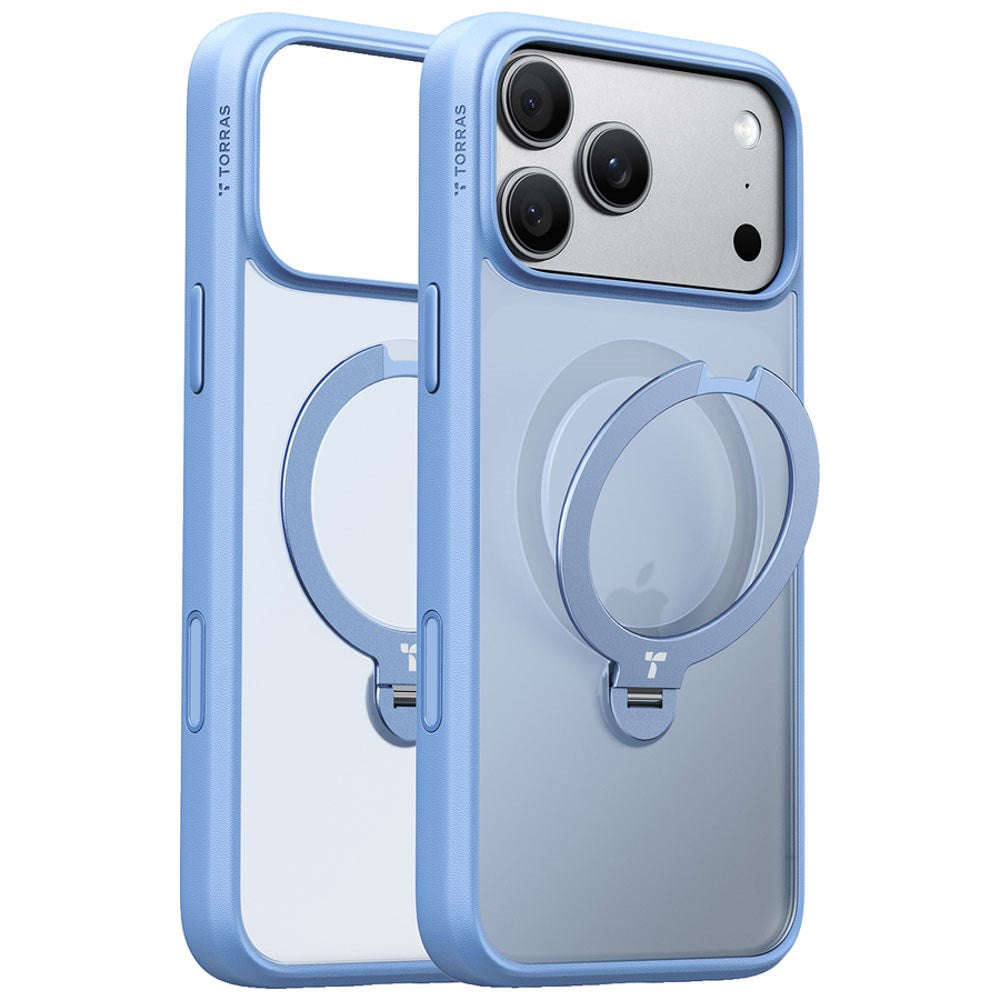 iPhone 18 Pro Max / 17 Pro Max TORRAS Ostand Q3 Spin Skal - MagSafe Kompatibel - Blå