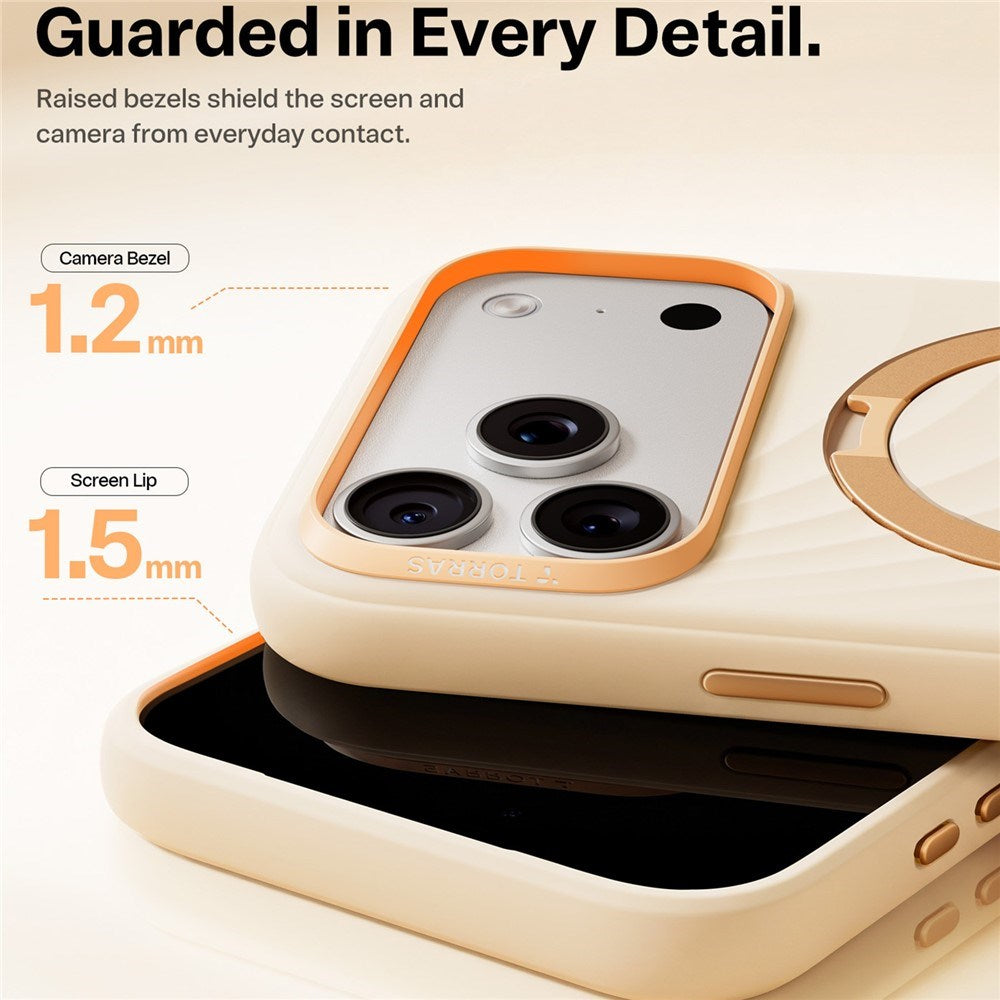 iPhone 18 Pro Max / 17 Pro Max TORRAS Ostand Q3 Wind Skal - MagSafe Kompatibel - Beige