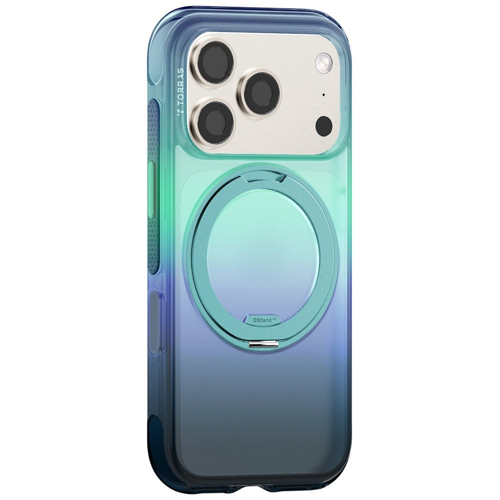 iPhone 18 Pro Max / 17 Pro Max TORRAS O3 Air Gradient Skal - MagSafe Kompatibel - Grön / Blå