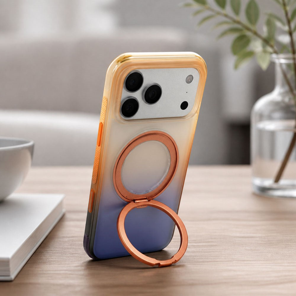iPhone 18 Pro Max / 17 Pro Max TORRAS O3 Air Gradient Skal - MagSafe Kompatibel - Orange / Blå