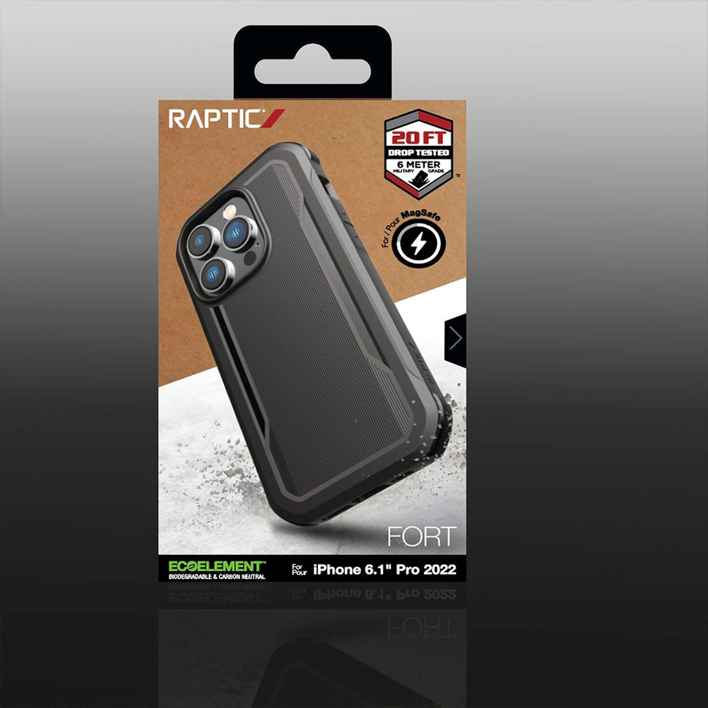 iPhone 14 Pro Raptic Fort Series Hybrid Skal - MagSafe-kompatibel - Mattsvart