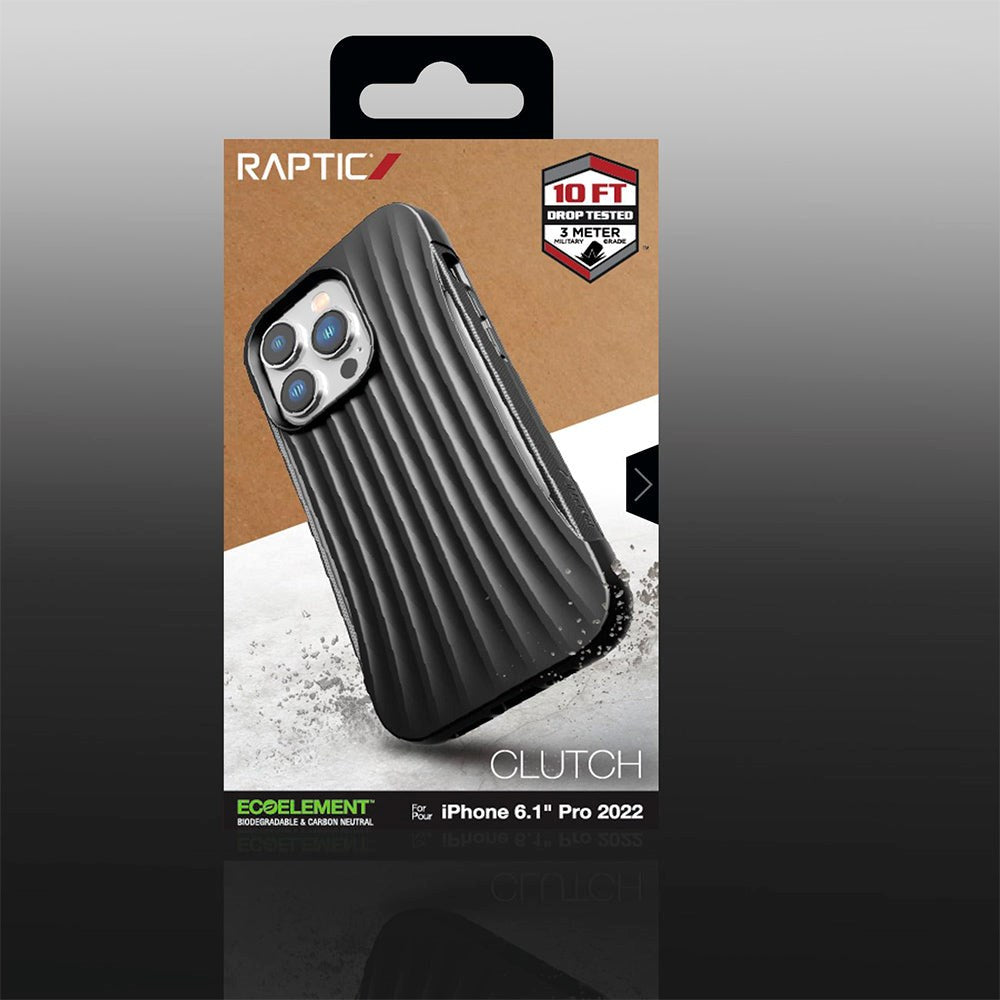 iPhone 14 Pro Raptic Clutch Series Hybrid Skal - Svart