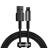 Baseus 12W USB-A till Lightning-Kabel (480Mbps) - 1m - Svart