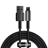 Baseus 12W USB-A till Lightning-Kabel (480Mbps) - 2m - Svart