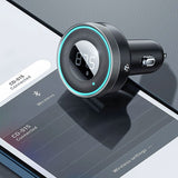 Baseus FM-Sender / Billader med 2 x USB-A & 1 x 3,5 mm Kontakt - Svart