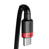 Baseus Cafule Flash 100W USB-C till USB-C Kabel - 2 meter - Svart / Röd