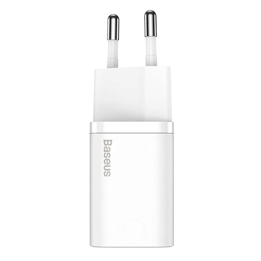 Baseus Super Si 20W Väggladdare USB-C Quick Charge - Vit