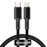 Baseus High Density 20W USB-C till Lightning Kabel - 1 Meter - Svart