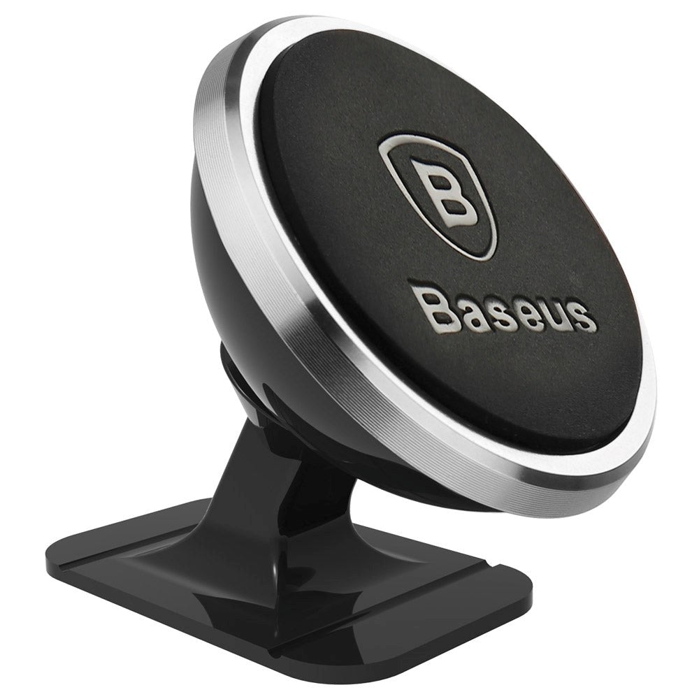 Baseus Dashboard Bilfäste 360 Graders Magnetisk Mobiltelefonhållare för Bil - Svart / Silver