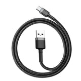 Baseus CAFULE (3A/15W) USB-C-kabel 1 m. Svart