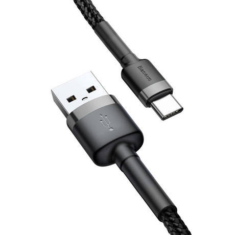 Baseus CAFULE (3A/15W) USB-C-kabel 1 m. Svart