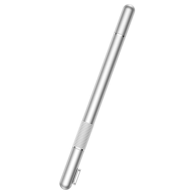 Baseus Dubbelsidig Stylus Penna för Mobil / Surfplatta med Kulspetspenna - Silver