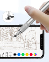 Baseus Dubbelsidig Stylus Penna för Mobil / Surfplatta med Kulspetspenna - Silver