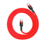 Baseus Cafule 60W USB-C till USB-C Kabel - 1 meter - Röd