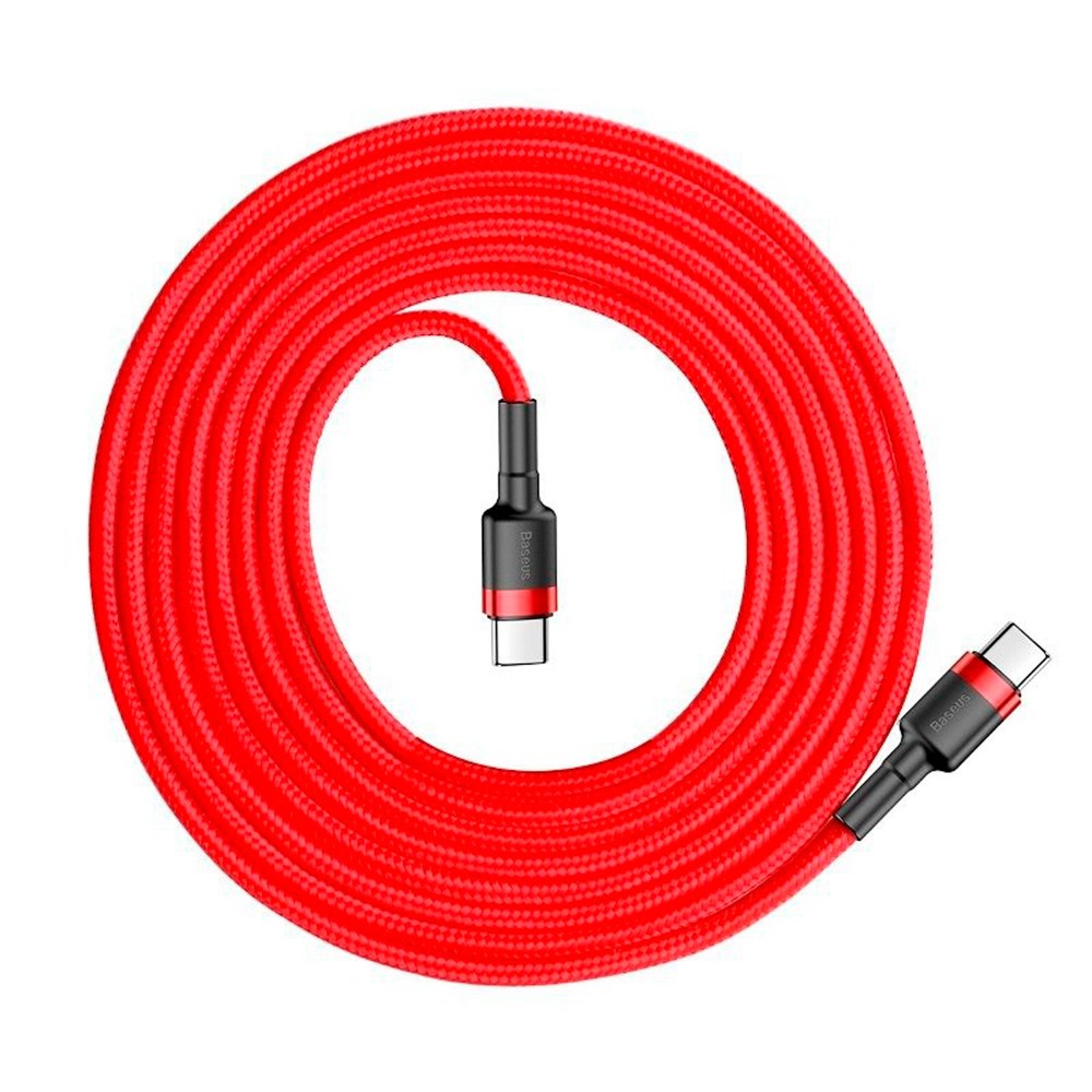 Baseus Cafule Flash 60W USB-C till USB-C Kabel - 2 meter - Röd