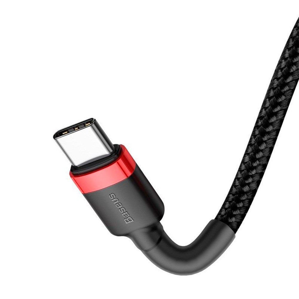 Baseus Cafule 60W USB-C till USB-C Kabel - 2 meter - Svart / Röd