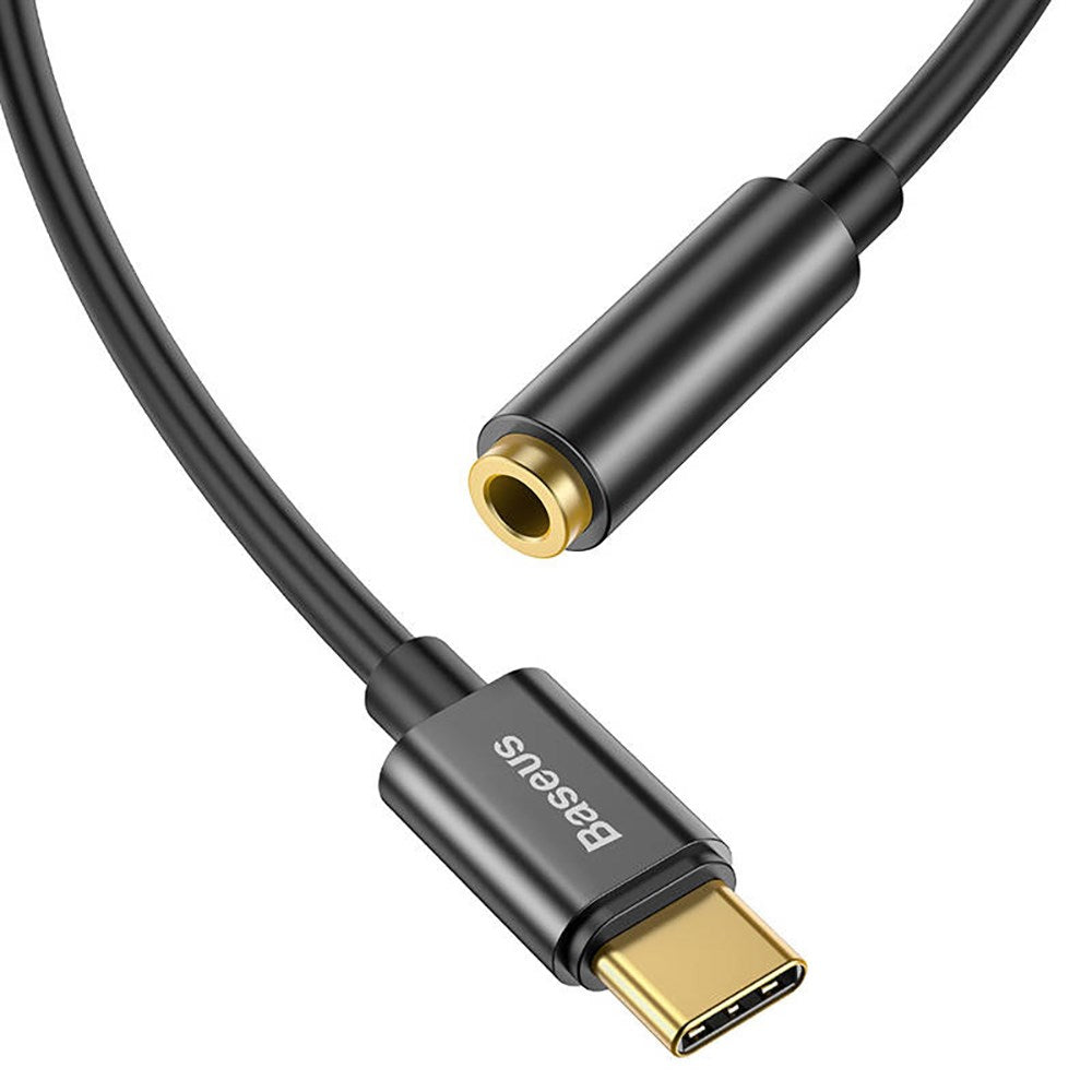 Baseus L54 USB-C till 3.5 mm Mini Jack Audio Adapter - 9 cm - Svart