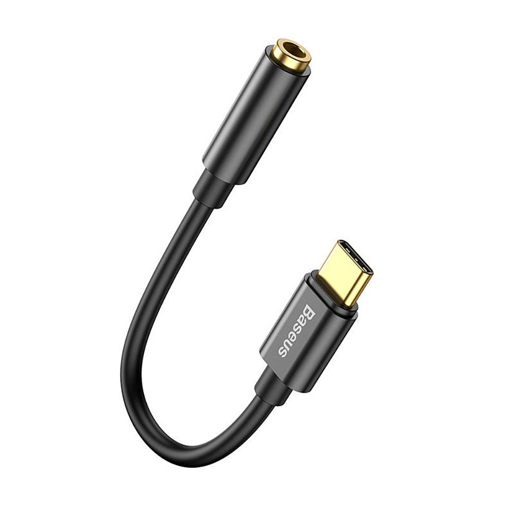 Baseus L54 USB-C till 3.5 mm Mini Jack Audio Adapter - 9 cm - Svart