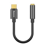 Baseus L54 USB-C till 3.5 mm Mini Jack Audio Adapter - 9 cm - Svart