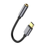 Baseus L54 USB-C till 3.5 mm Mini Jack Audio Adapter - 9 cm - Grå