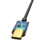 Baseus L54 USB-C till 3.5 mm Mini Jack Audio Adapter - 9 cm - Grå