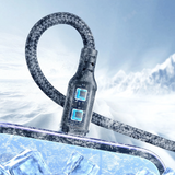 Joyroom 3-i-1 Nylon USB-C / Lightning / Micro USB Kabel - 30cm - Svart