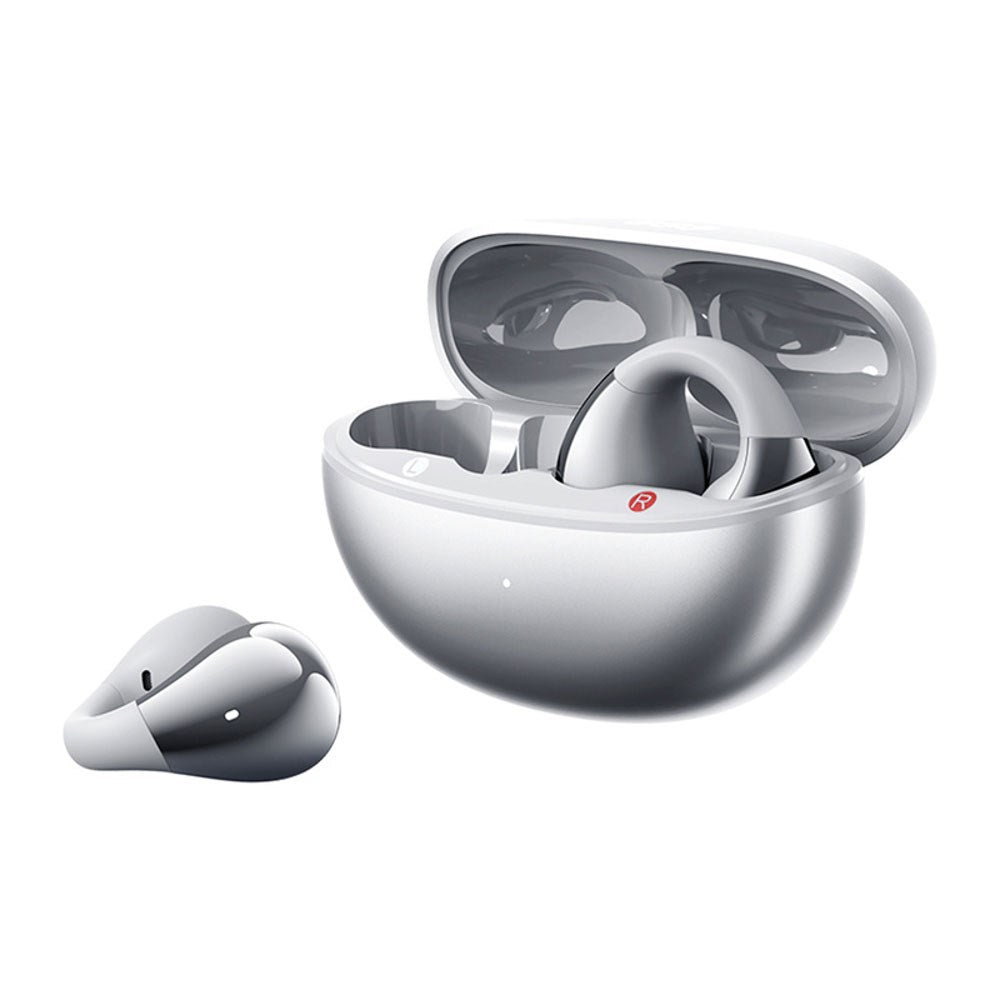 QCY Crossky Clip True Wireless Open-Ear Hörlurar - Silver