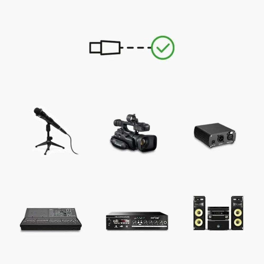 UGREEN XLR till XLR Kabel - 2m - Svart