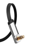 UGREEN Vinklad 3.5mm Minijack Ljudkabel - 1m - Svart / Silver