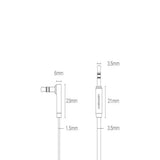 UGREEN Vinklad 3.5mm Minijack Ljudkabel - 1m - Svart / Silver