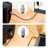 Ugreen US382 Skrivarkabel USB-C till USB-B Adapter - Grå