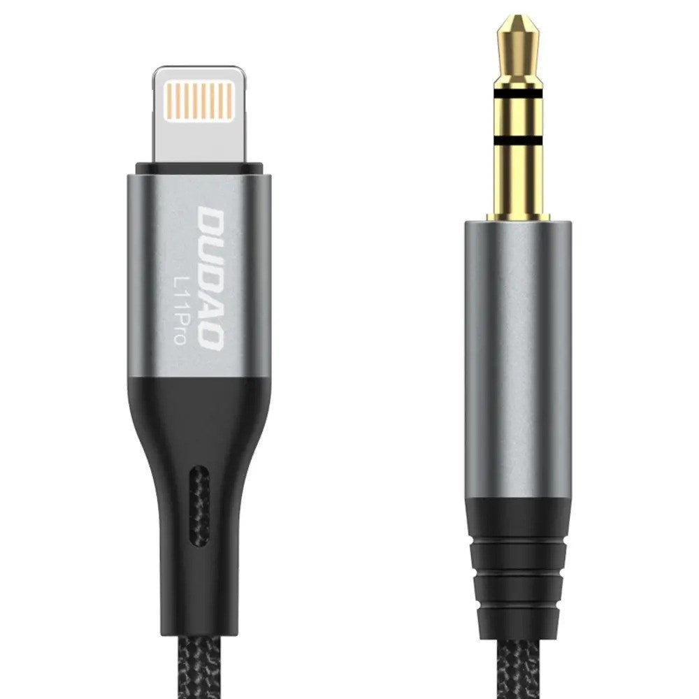 Dudao L11PRO Lightning till 3.5mm Minijack Kabel - 1m - Grå