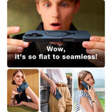 TORRAS iPhone 16 Plus Flexibelt Plast Skal m. Ställfunktion - MagSafe Kompatibel - Svart