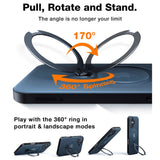 TORRAS iPhone 16 Plus Flexibelt Plast Skal m. Ställfunktion - MagSafe Kompatibel - Svart