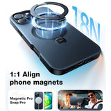 TORRAS iPhone 16 Plus Flexibelt Plast Skal m. Ställfunktion - MagSafe Kompatibel - Svart