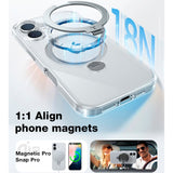 TORRAS iPhone 16 Plus Flexibelt Plast Skal m. Ställfunktion - MagSafe Kompatibel - Genomskinlig