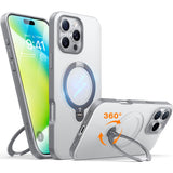 TORRAS iPhone 16 Pro Max Flexibelt Plast Skal m. Ställfunktion - MagSafe Kompatibel - Grå