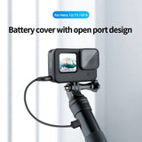 TELESIN GoPro Hero 9 / 10 / 11 / 12 / 13 Batteriskalmed Kabeluttag - Svart