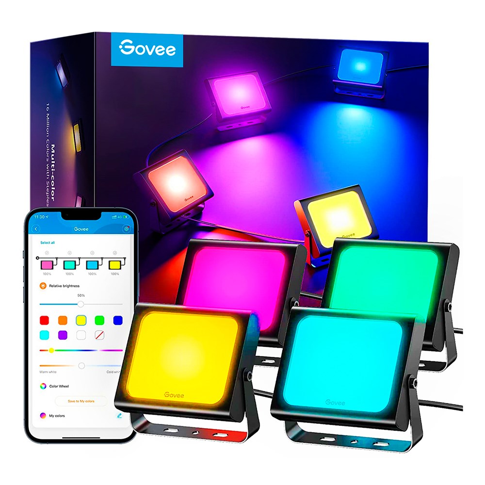 Govee Smart LED Flood Lights - 4 st. - Svart