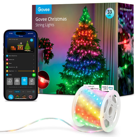 Govee Christmas Lights 10m Smart Home Ljusslinga - Flerfärgade Lampor