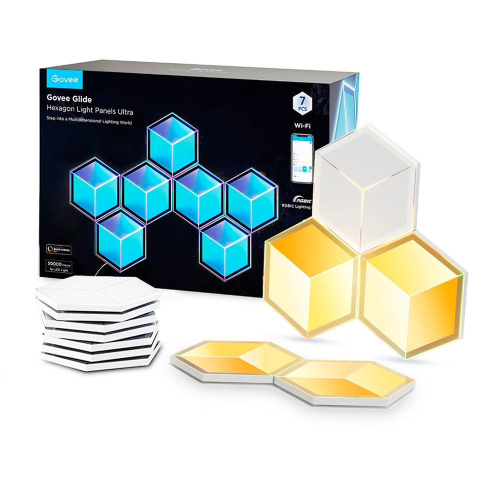 Govee Glide Hexa Ultra Light Panels - 7 st. - Vit