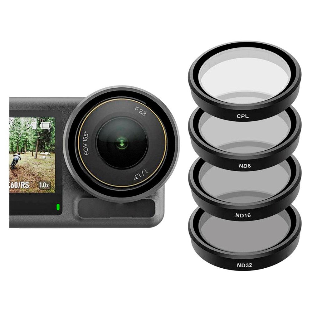 TELESIN CPL+ND8/16/32 Linssfilter - DJI Osmo Action 3 / 4 / 5 Pro - Genomskinlig