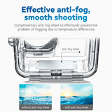 TELESIN Vattentätt Skal för DJI Osmo Action 3 / 4 / 5 Pro - Genomskinlig / Svart