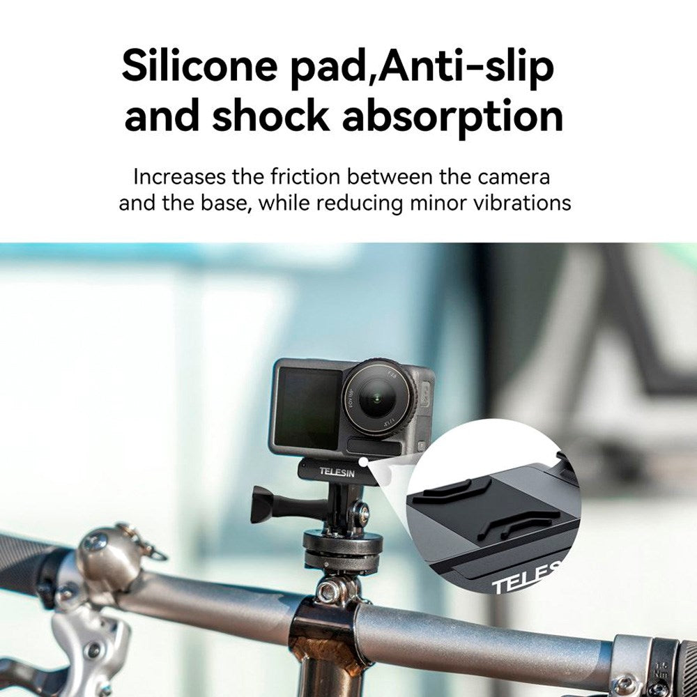 TELESIN Magnetiskt Dubbelt Claw Mount för DJI Osmo Action 3 / 4 / 5 Pro - Svart