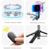 TELESIN Mini Magnetisk Selfie Stick för Mobil - MagSafe Kompatibel - Svart