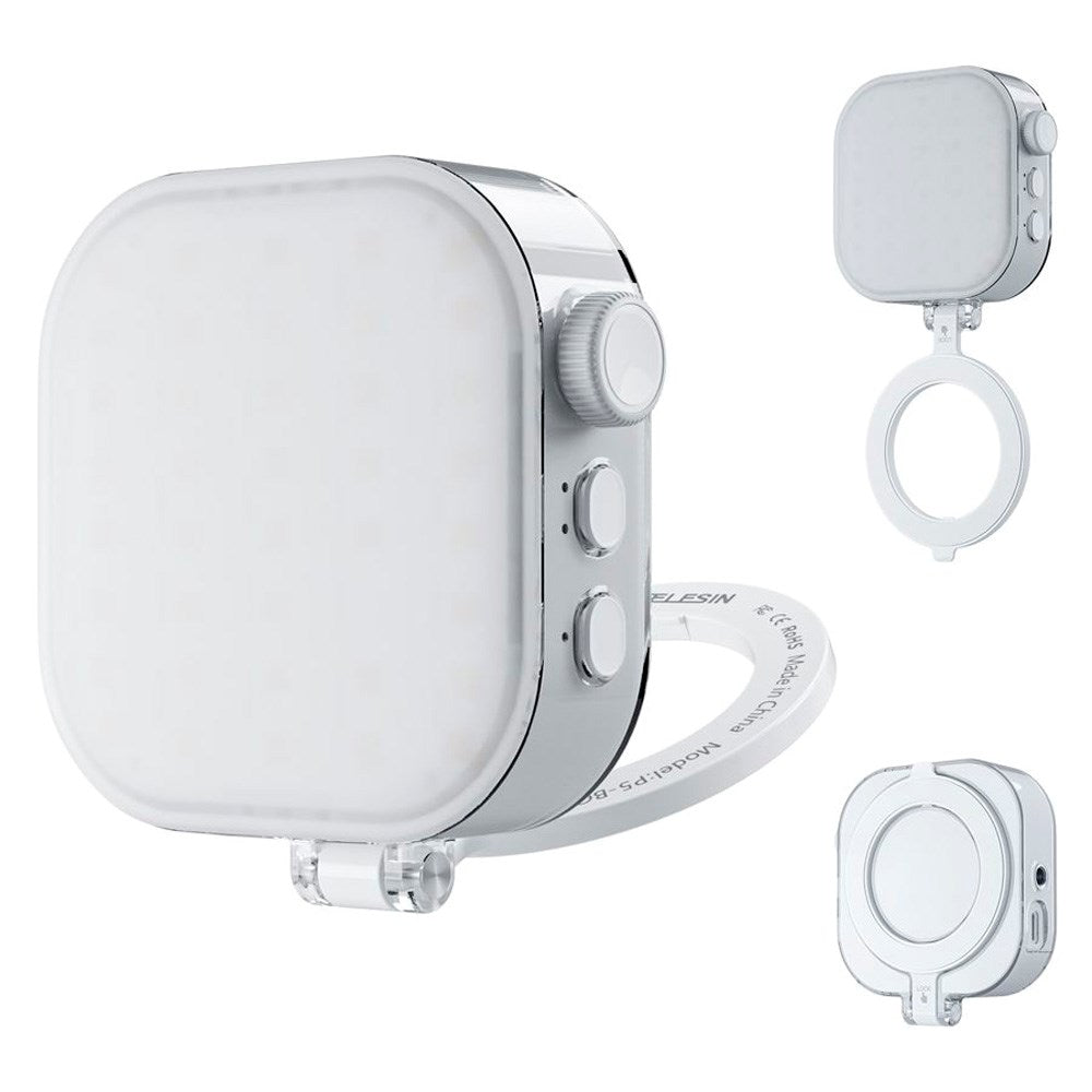 TELESIN Magnetiskt Multi Ljus för Mobil - MagSafe Kompatibelt - Vit