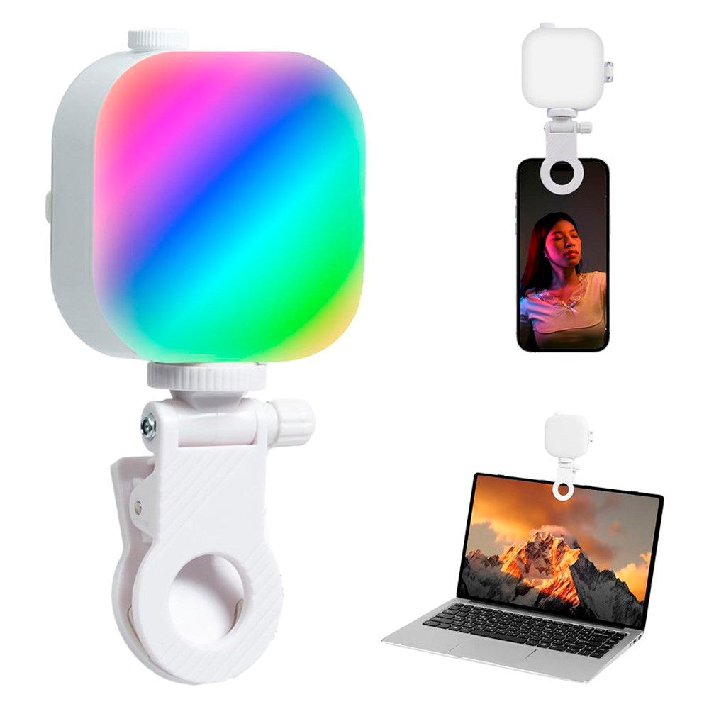 TELESIN Magnetiskt Multi Ljus för Mobil - MagSafe Kompatibelt - Vit