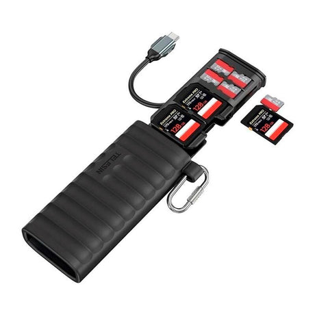 TELESIN Multifunktionell Kortläsare - USB-C - Svart
