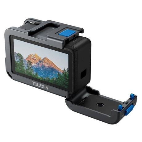 TELESIN Metall Cage för DJI Osmo Action 3 / 4 / 5 Pro - Grå